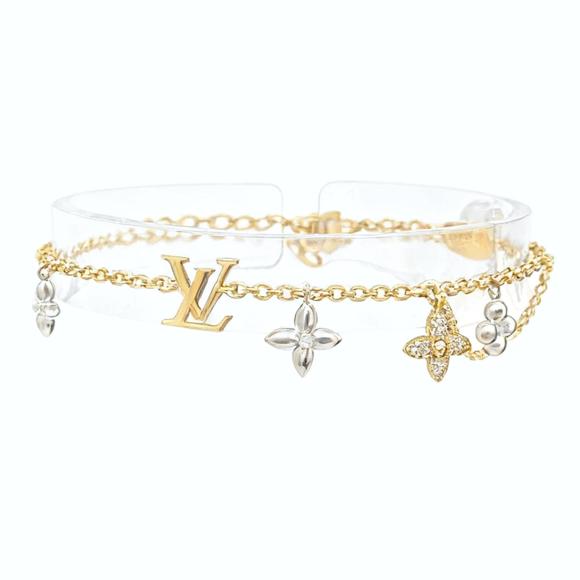 LOUIS VUITTON Gold Monogram Charm Bracelet - Picture 1 of 12